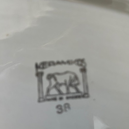 Kerameikos vintage items used, 3 large serving pieces
