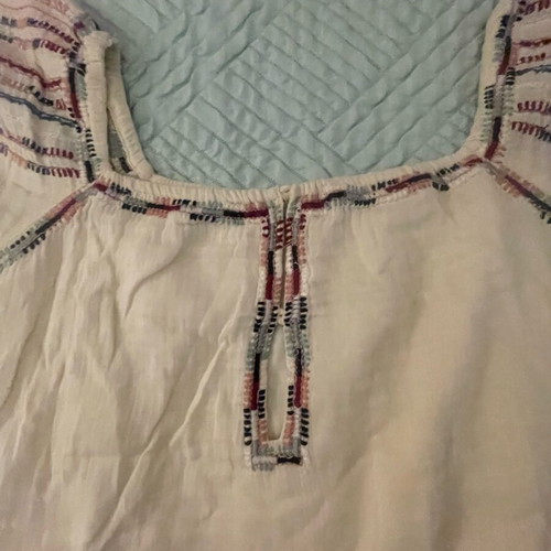 Zara mini dress like new, beige with embroidered details