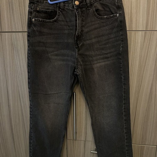 Sinsay women's mom fit jeans like new, black and gray, size L