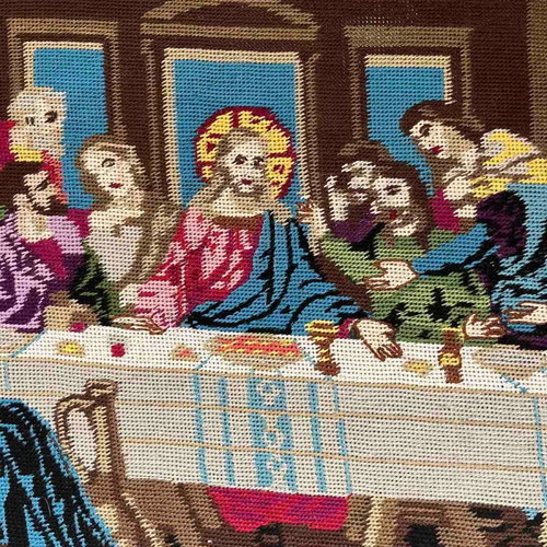 Handmade embroidery The Last Supper used