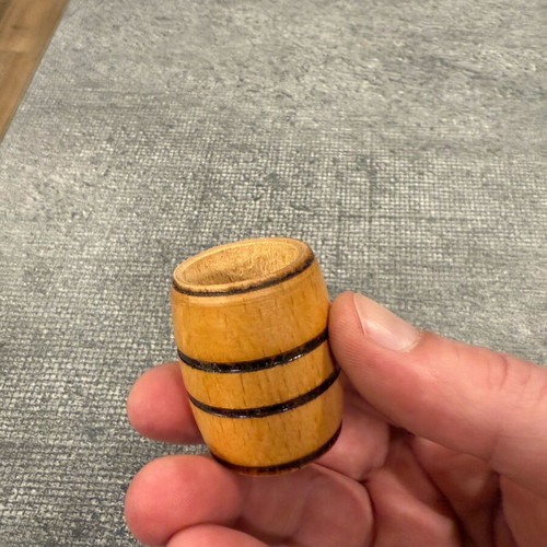 Wooden mini barrel like new for toothpicks