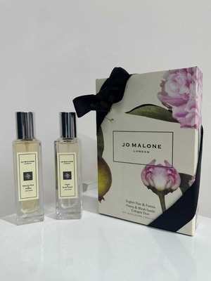 Jo Malone English Pear & Freesia and Peony & Blush Suede perfume set 2x30ml new