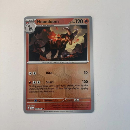 Houndoom Reverse Holo Pokemon card new