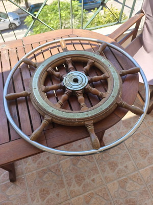 Nautical ship wheel 74cm diameter used