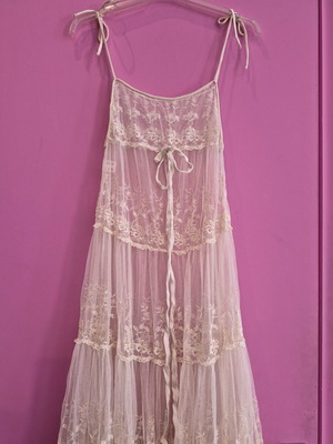 Lingerie negligee vintage beige, new, Nota Lingerie, size M