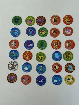 Pokémon Tazos Topps συλλογή Johto, 30 τεμάχια, σαν καινούργιο