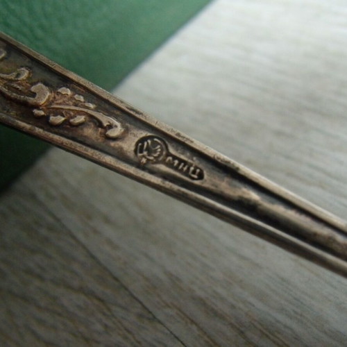 Set of old Russian melchior tea spoons like new, 6 pieces