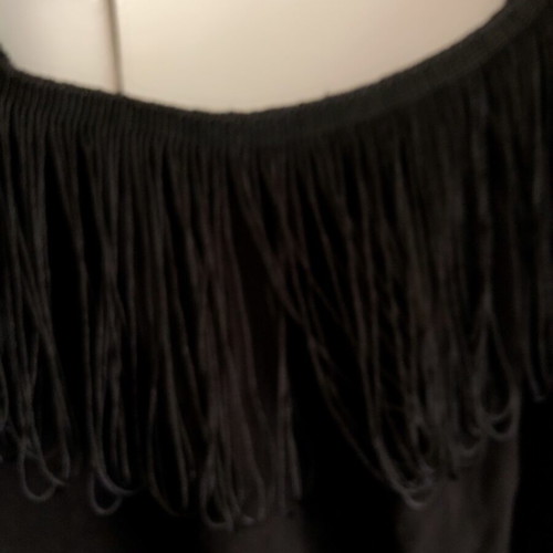 Asos cotton dress like new, black with fringes