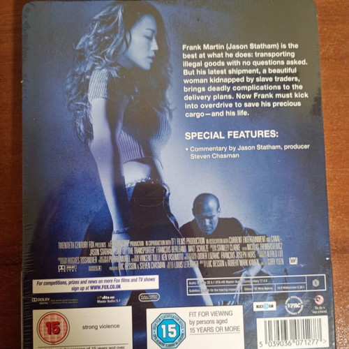 The Transporter Blu-ray metal case new with bonus commentary