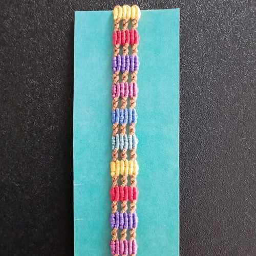Handmade macrame bracelet new, multicolored