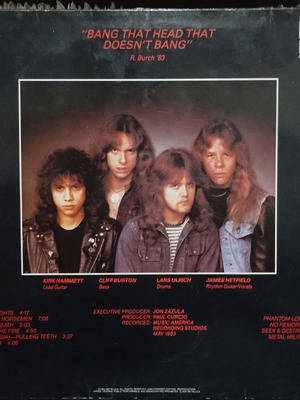 Metallica Kill 'Em All LP μεταχειρισμένο, επανέκδοση 1989 με υπογραφές