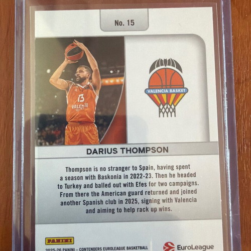 Darius Thompson Game Night Efes 2025-2026 card new