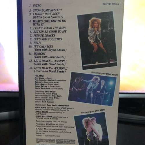 Tina Turner Private Dancer Tour ‘85 Betamax video cassette used