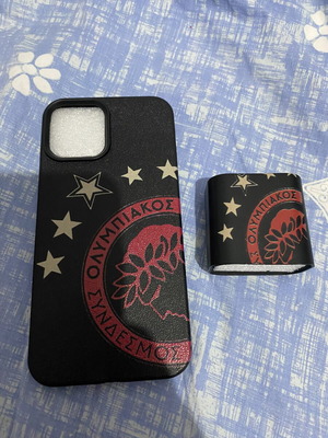 Olympiakos iPhone 12 case and charger cover new