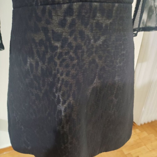 Sandro Paris mini dress with leopard pattern like new, black brown