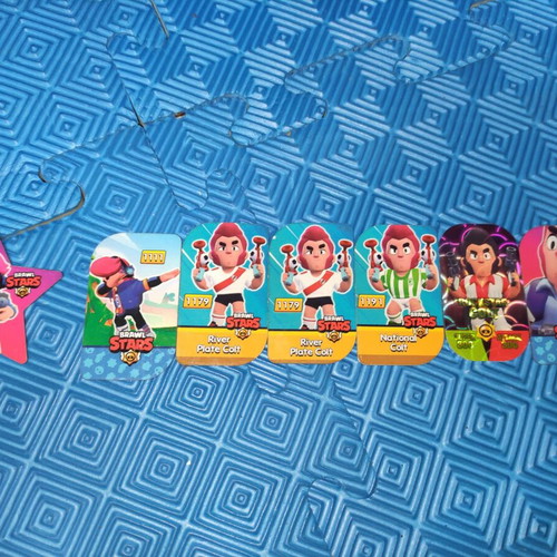 Brawl Stars Colt collectible iron tags set of 7, like new