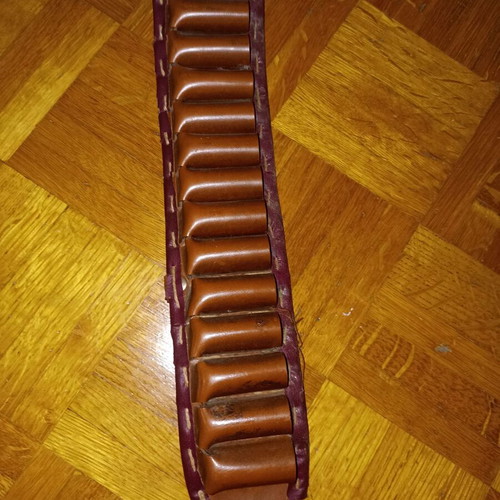 Leather 30-Slot Cartridge Belt, used