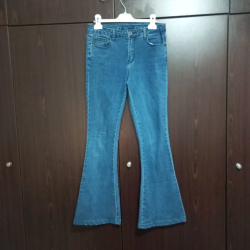 Women's denim pants used, size 40/L, blue