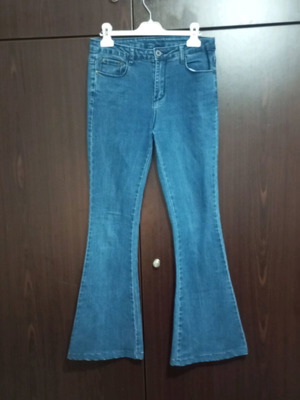 Women's denim pants used, size 40/L, blue