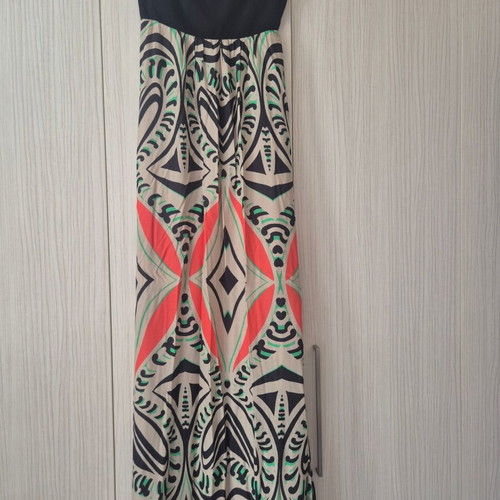 Maxi strapless cocktail dress new, colorful, size M