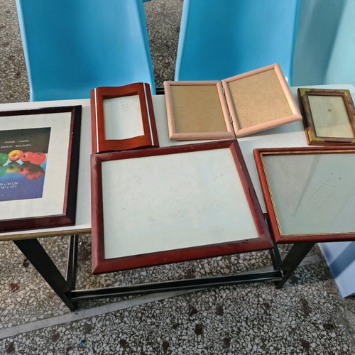 Frames and small paintings used, set