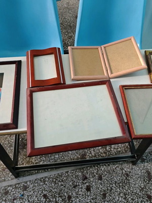 Frames and small paintings used, set
