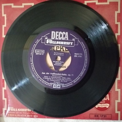 Collectible 45 RPM records used, classical music, set of 3