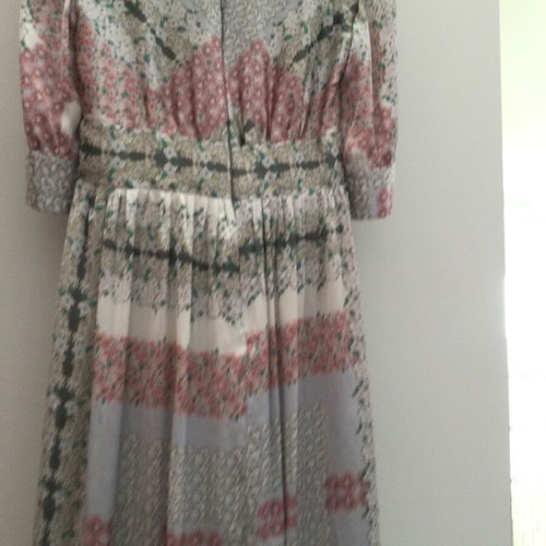 Long satin dress multicolored made to order size M