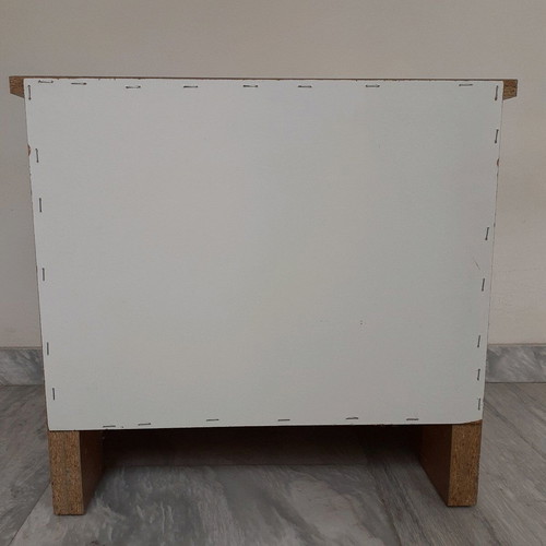 Nightstand used, made of particleboard with 2 drawers