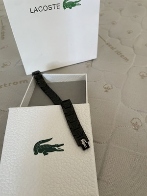 Lacoste Link Bracelet black stainless steel new
