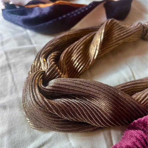 Hairbands set of 4 like new, multicolor corduroy and summer styles