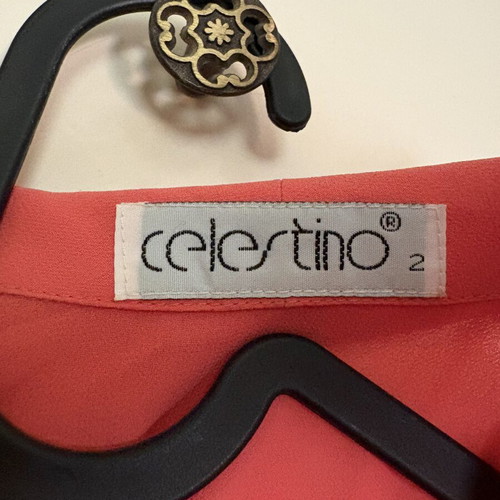 Celestino coral airy shirt tunic with zipper, women's M
