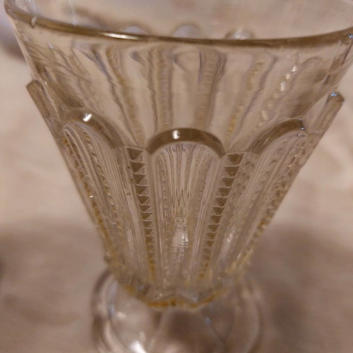 Beykoz glasses used, Turkish handmade with gold designs, 13 and 19 cm