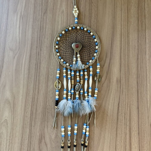 Handmade Dreamcatcher with Beads and Feathers, like new