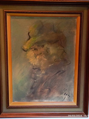 Oil painting on canvas by Doris 1896-1987 like new with vintage frame