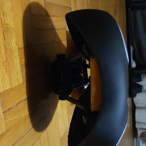 Bicycle saddle new, soft with rear reflector and adjustable front