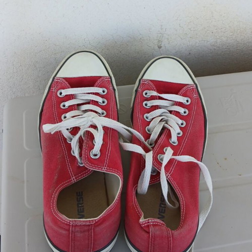 Converse All Star shoes like new, size 42, white and red