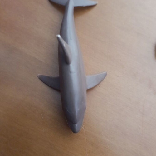 Plastic shark figure used, about 7 cm, hollow