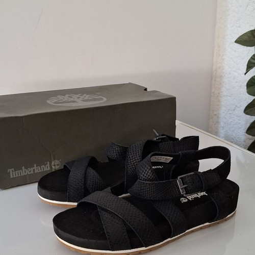 Timberland Malibu Waves ankle strap sandals new, black, size 37