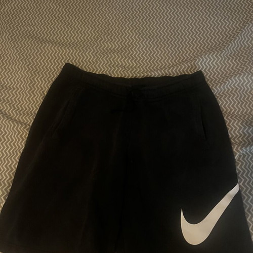 Nike Swoosh shorts, size M, black and white