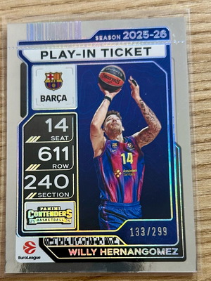 Αριθμημένη Κάρτα Willy Hernangomez Barcelona Panini Euroleague 2025-26 καινούργιο