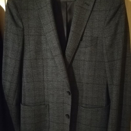 Jack and Jones and 7SQR jackets size 50 like new, black and grey checkered