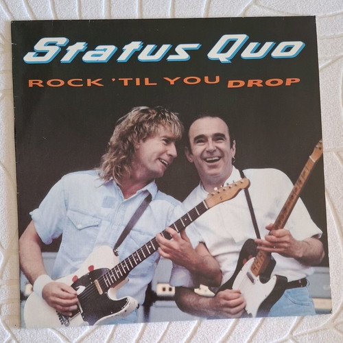 Status Quo Rock 'Til You Drop vinyl LP like new, Vertigo Swirl label