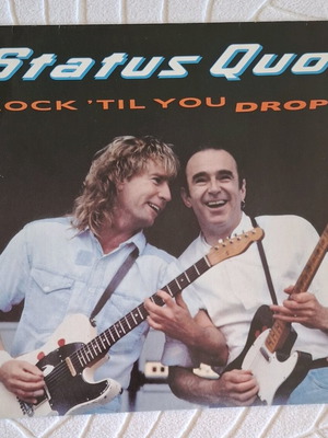 Status Quo Rock 'Til You Drop vinyl LP like new, Vertigo Swirl label