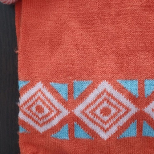 Children's scarf and hat set, orange, up to 5 years