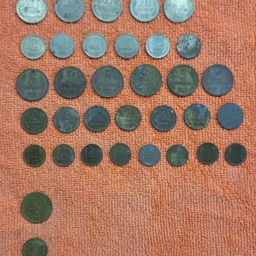 Old Bulgarian coins used 0.20/0.10/0.05/0.02/0.01