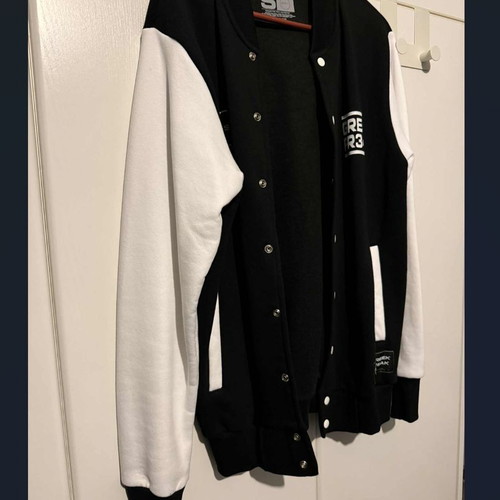 GSA X Greek Freak College Jacket new, black and white