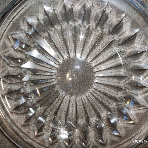 WMF Diadem 24% Crystal Carved Glass Plates like new, set of 12
