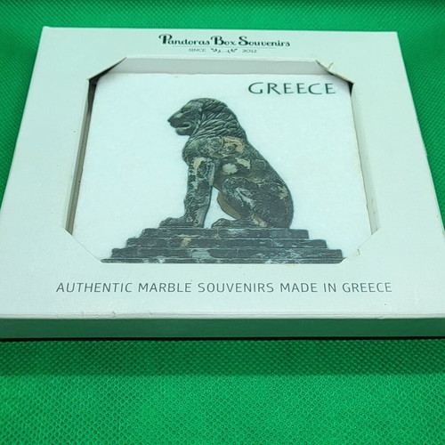 Marble coaster Lion of Amphipolis new with packaging