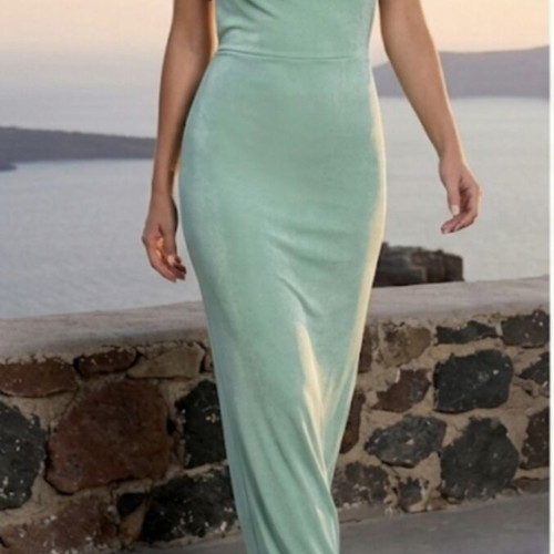 Shein maxi dress mint green